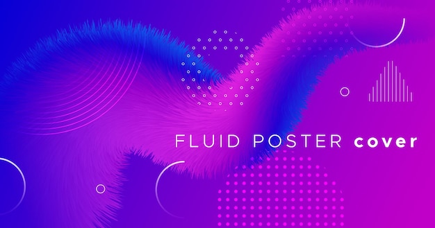 Gradient liquid background with neon wave fluid shape