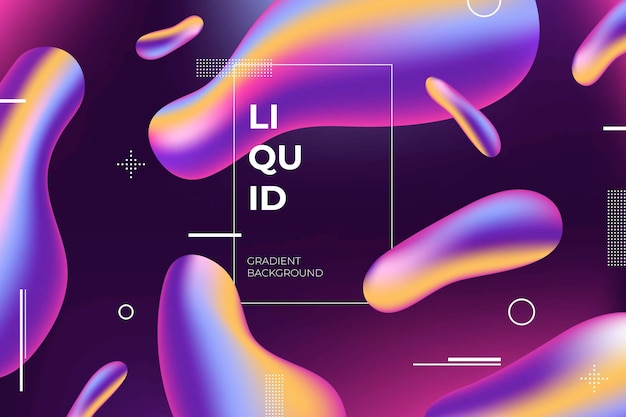 Vector gradient liquid background