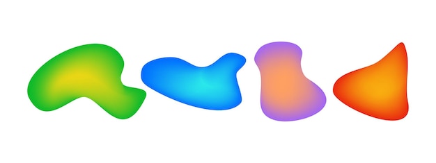 Gradient liquid blob shapes