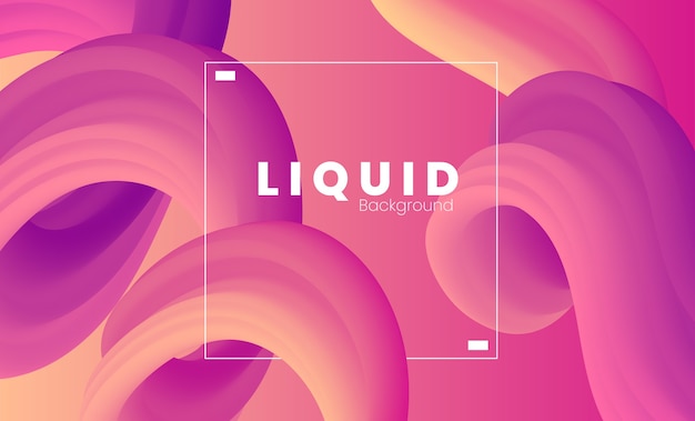 Gradient liquid shapes background