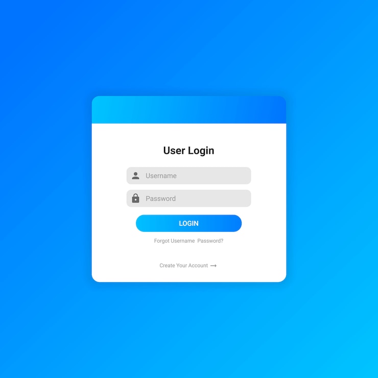 वेक्टर gradient login ui design template vector