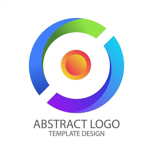 Gradiënt logo sjabloon met abstract vorm vector ontwerp