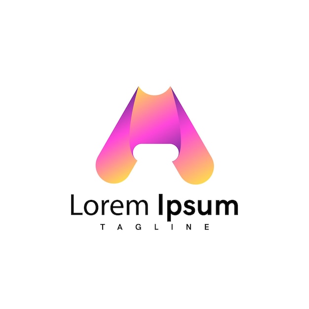 A gradient logo template premium vector