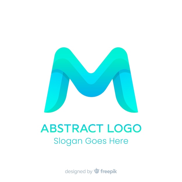 Gradient logo template with abstract shape