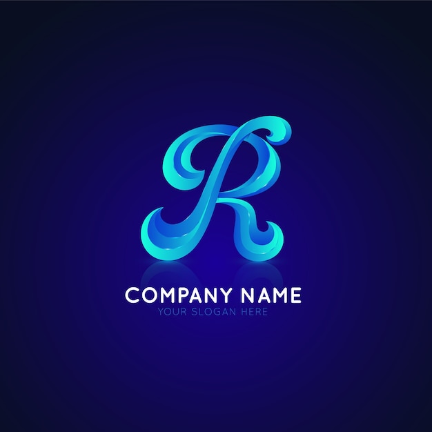 Gradient logo with letter r