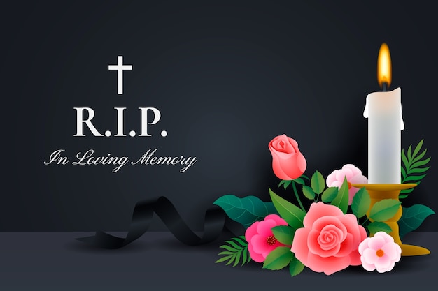 Vector gradient in loving memory background