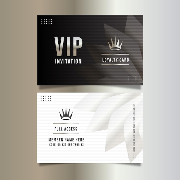 Vector gradient luxurious vip card template