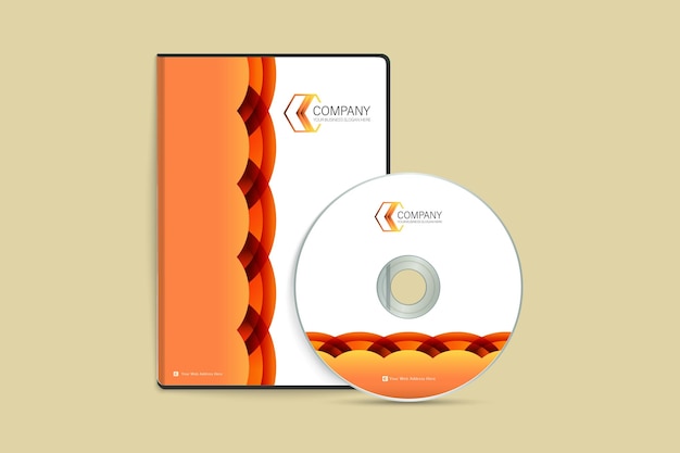 Gradient luxury abstract geometric DVD cover template