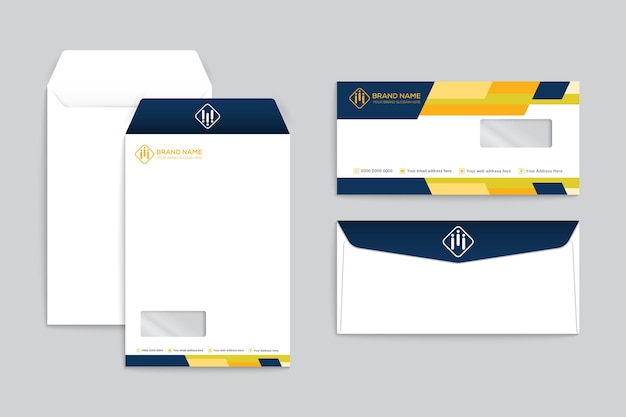 Gradient luxury law firm envelope design