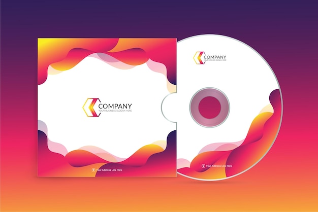 Vector gradient luxury modern creative cd cover template