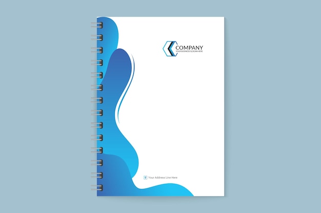 gradient luxury modern creative notebook cover template
