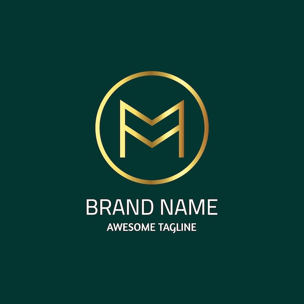 Gradient M Logo Design Template