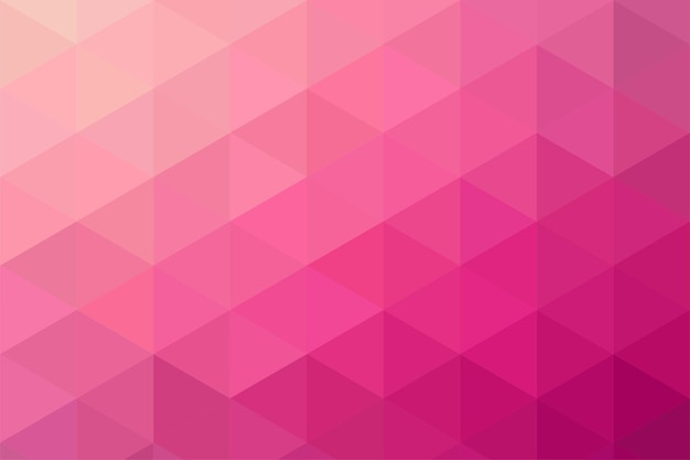 Gradiënt magenta achtergrond op driehoekpatroon Geometrische abstracte pixel achtergrond