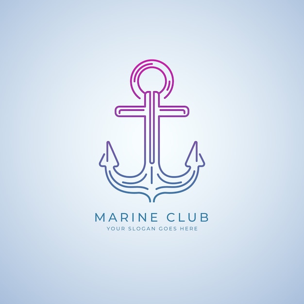 Vector gradient marine  logo template