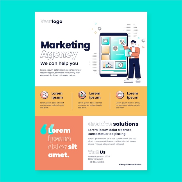 Gradient marketing agency template