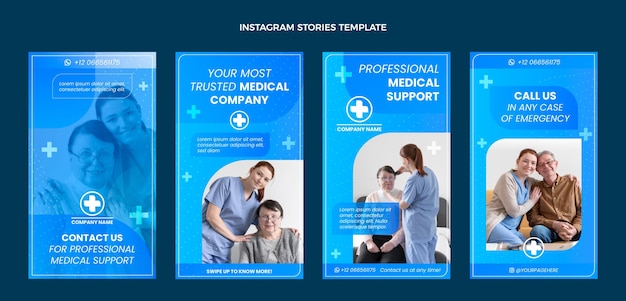 Vector gradient medical ig stories