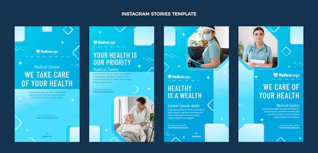 Vector gradient medical ig stories