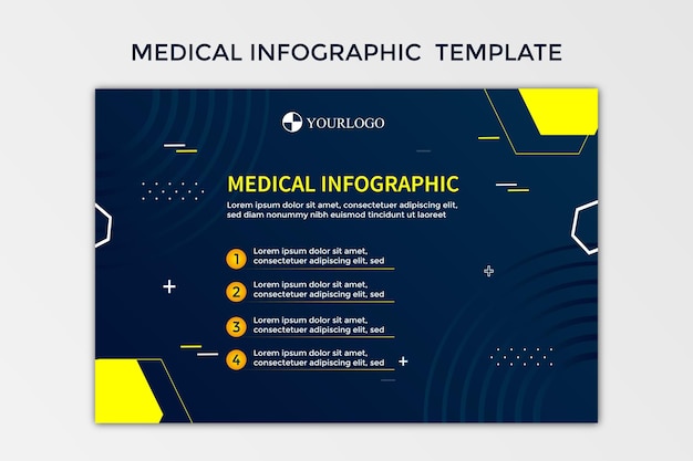 Vector gradient medical infographic