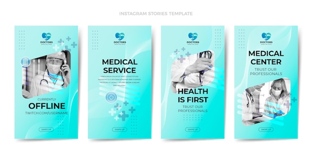 Gradient medical instagram stories