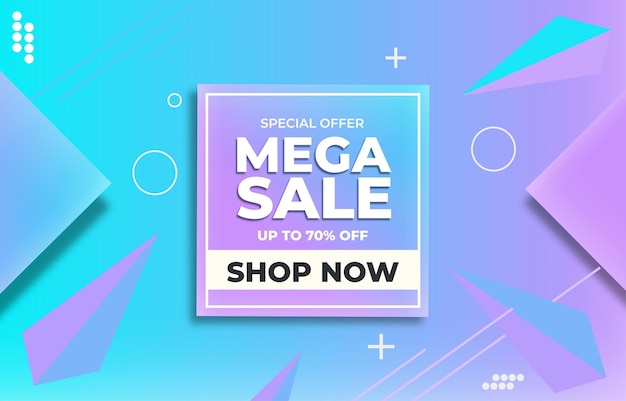 Vector gradient mega sale background