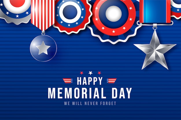 Vector gradient memorial day background