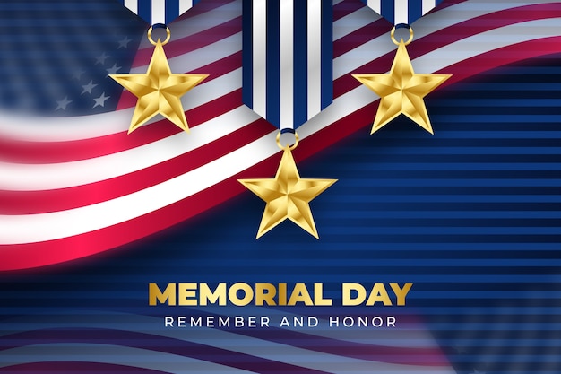 Vector gradient memorial day background