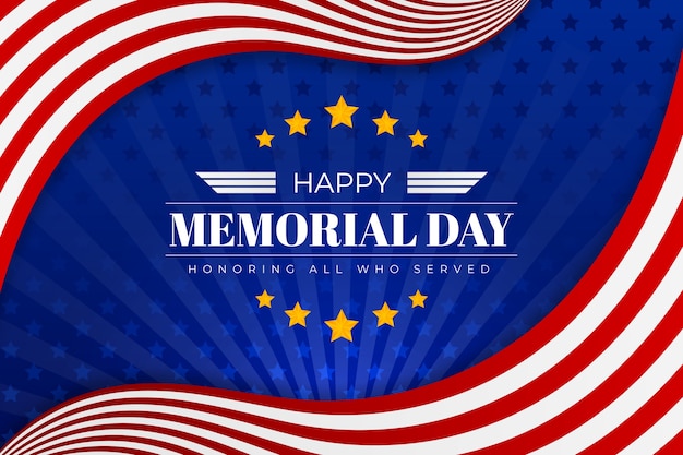 Vector gradient memorial day background