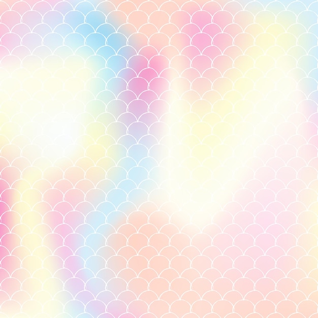 Gradient mermaid background with holographic scales