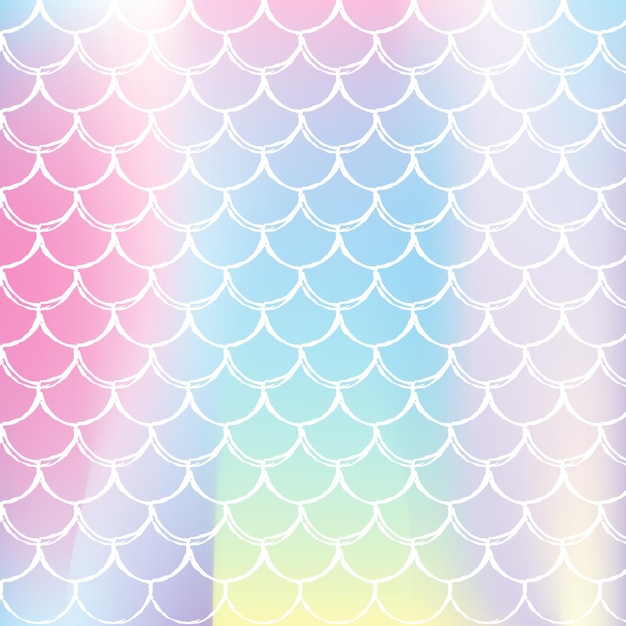 Gradient mermaid background with holographic scales