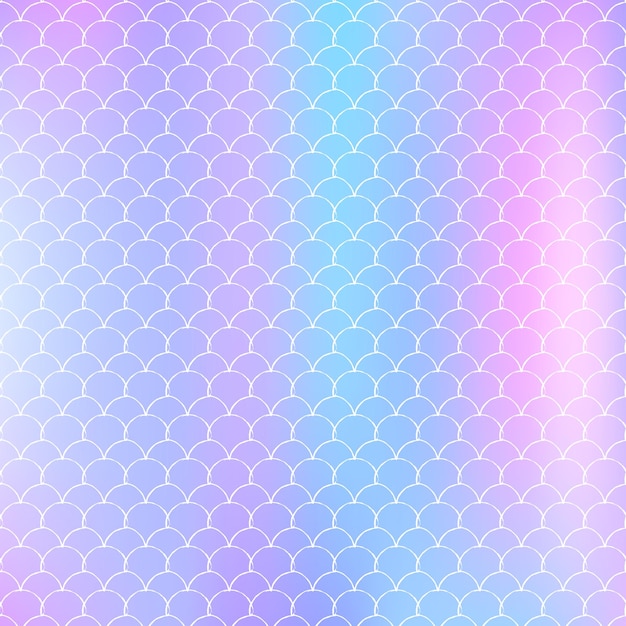 Gradient mermaid background with holographic scales