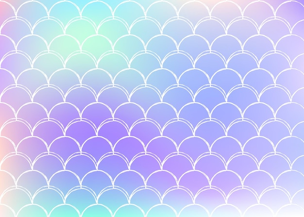 Gradient mermaid background with holographic scales