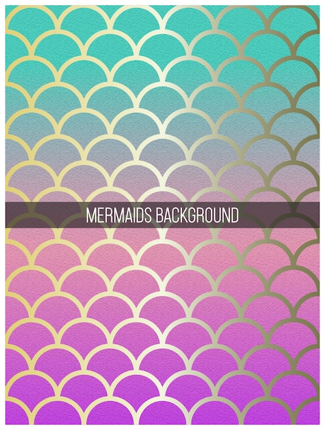 Vector gradient mermaid skin background