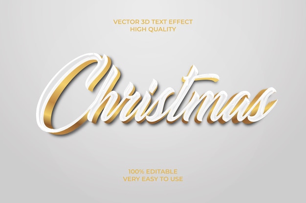 Vector gradient merry christmas text effect