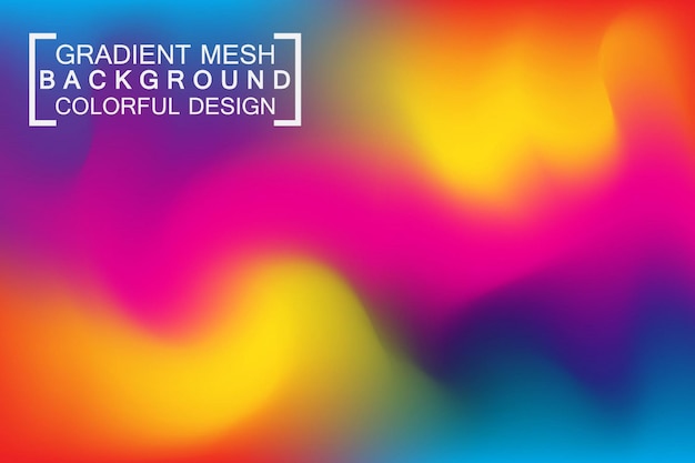 Vector gradient mesh colorful background wallpaper vector