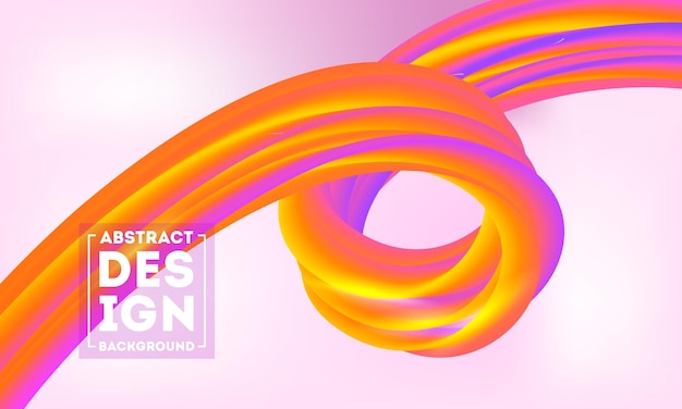 Gradient mesh vector elegante illustrazione di forme fluide 3d