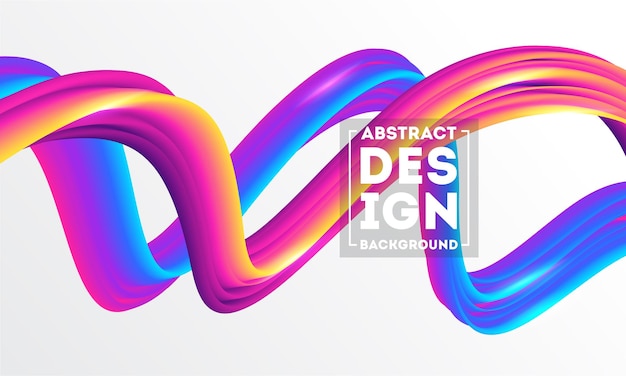 gradient mesh vector elegant illustration of 3d fluid shapes