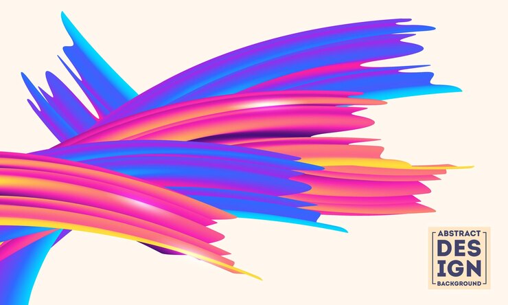 Vector グラデーションメッシュベクトル3d流体形状のエレガントなイラスト