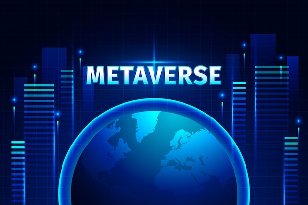 Vector gradient metaverse background