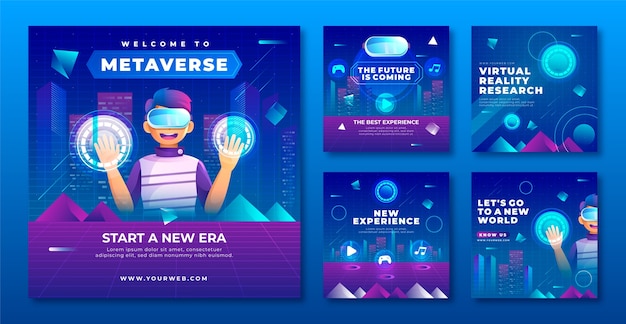 Gradient metaverse instagram post