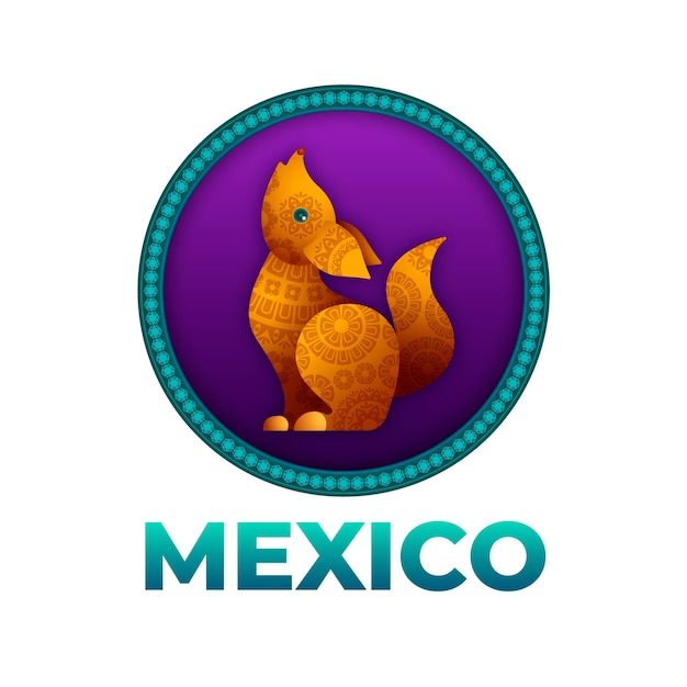 Vector gradient mexico logo template