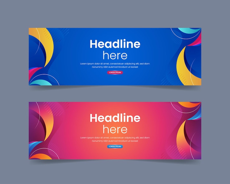 वेक्टर gradient minimalist background for banner template