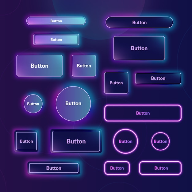 グラディエントモバイル UI テンプレート