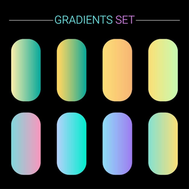 Gradient Modern Background Set Vector