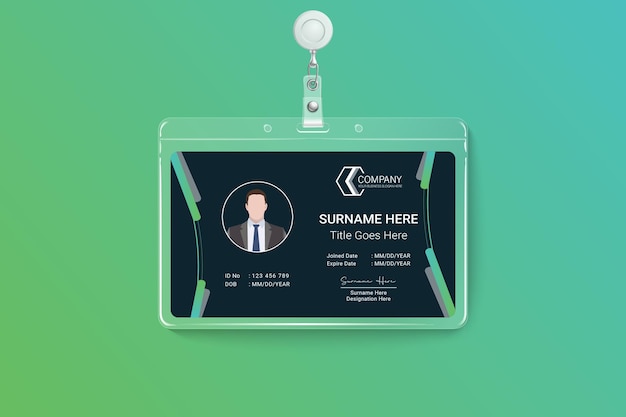 Vector gradient modern creative id card design