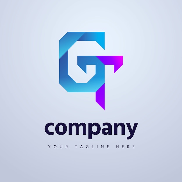 gradient monogram logo