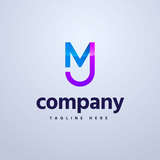 gradient monogram logo