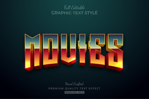 Gradient Movies Title Editable Text Style Effect