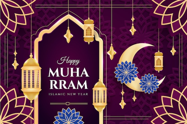 Gradiënt muharram illustratie