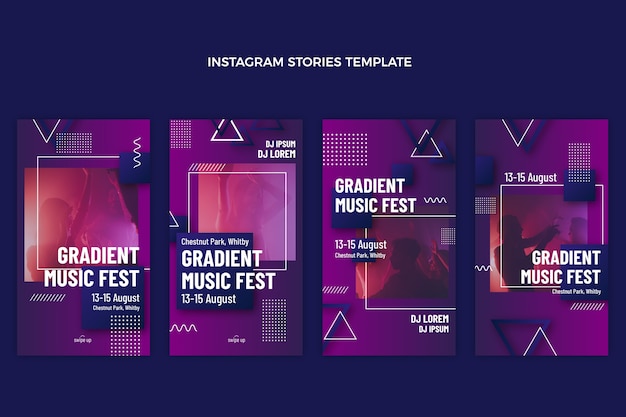 gradient music festival instagram stories