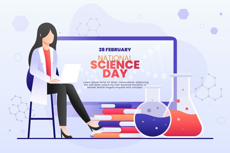 Vector gradient national science day background